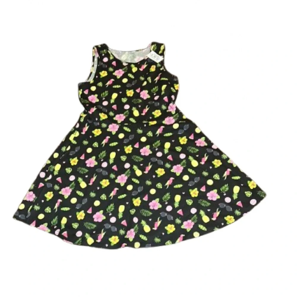 The Children’s Place Floral Dress Black with Pink/Yellow Accents XXL(16) NWT - Picture 1 of 5